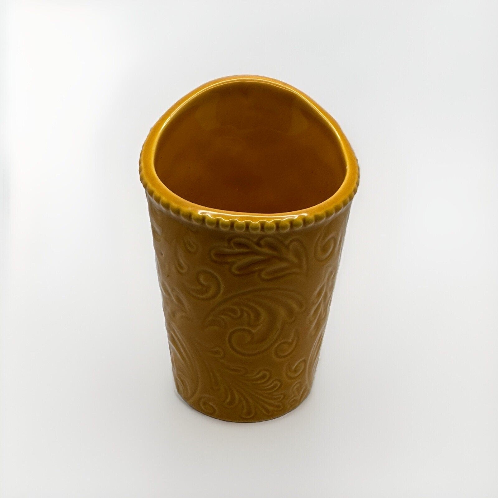 Yellow Leaf W.M.G. Asymmetric Vase