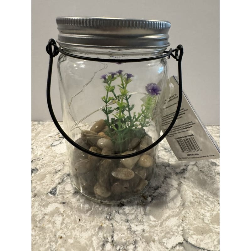Hanging Succulent Jar LED Patio Lantern - 3” W x 6” H x 4” L - Frijja, LLC