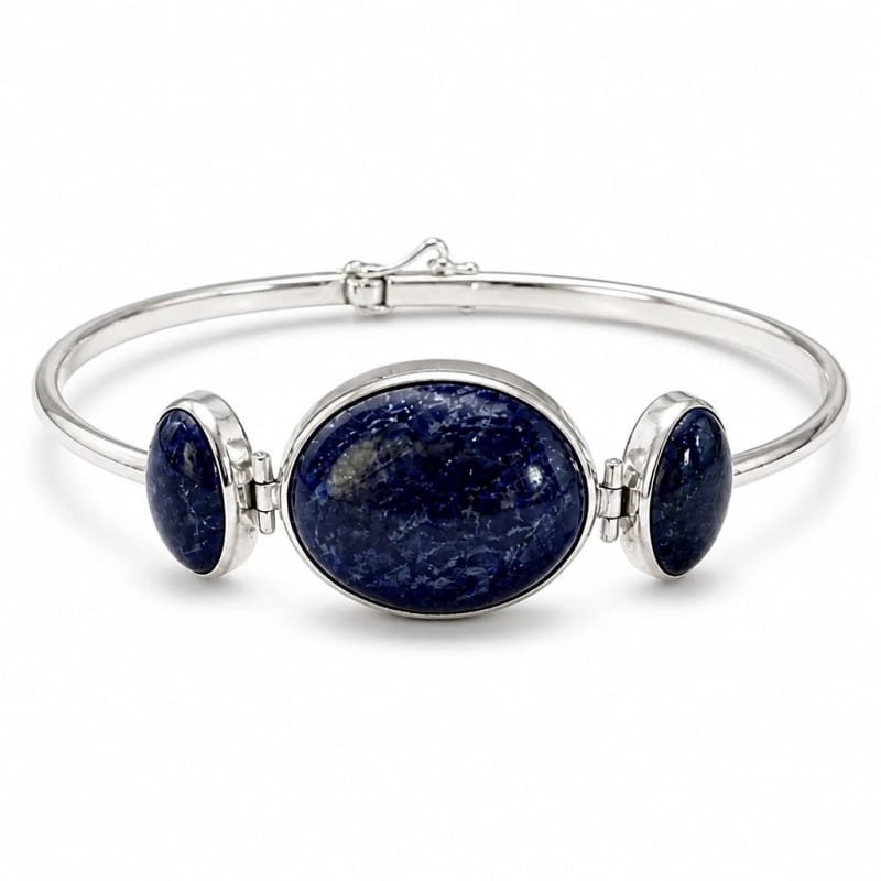 Bracelets - frijja.com - Moon Radiance Bracelet 950 Sterling Silver Sodalite Stone