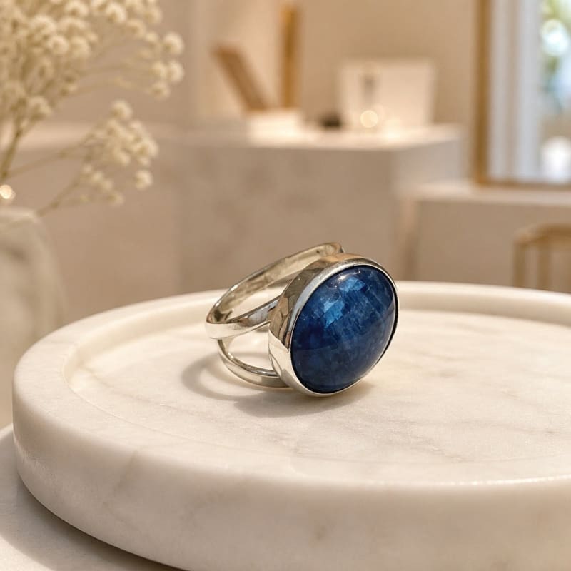 Rings - frijja.com - Moon Radiance - Ring 950 Sterling Silver Sodalite Stone