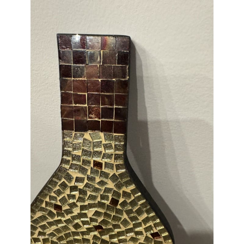 Mosaic Art Bronze Wine Bottle Home Decor Rustic - 18" - Frijja, LLC