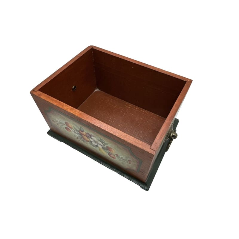 Vintage 1994 A Teleflora Gift Wooden Flower Planter Vase Box Fruit - Frijja, LLC