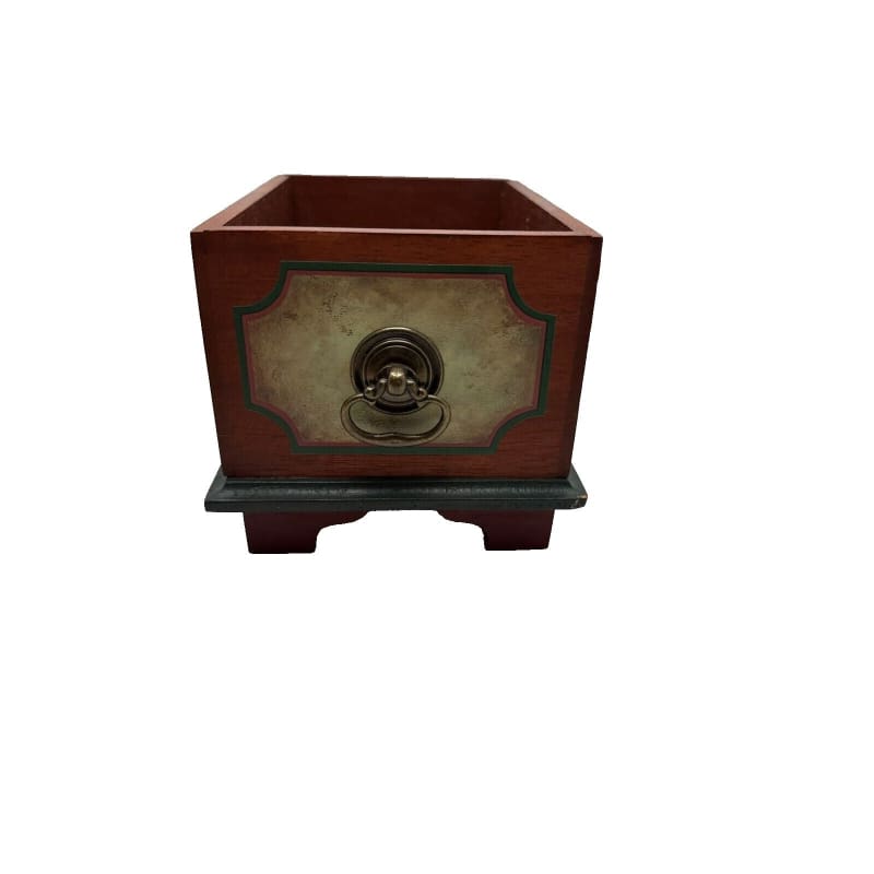Vintage 1994 A Teleflora Gift Wooden Flower Planter Vase Box Fruit - Frijja, LLC