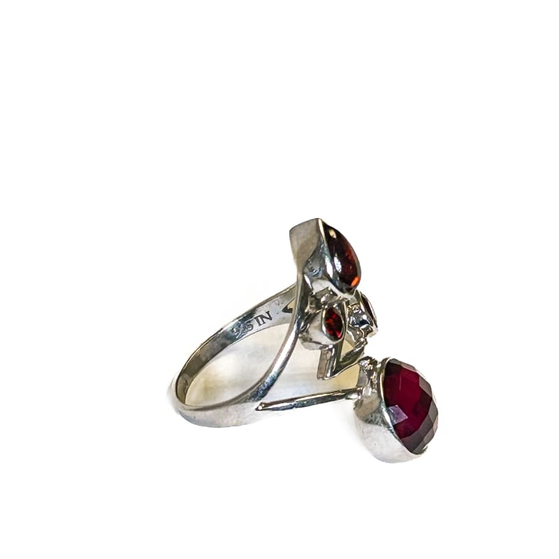 Vintage 4 Stone Garnet and Carnelian Ring size 8 - Frijja, LLC
