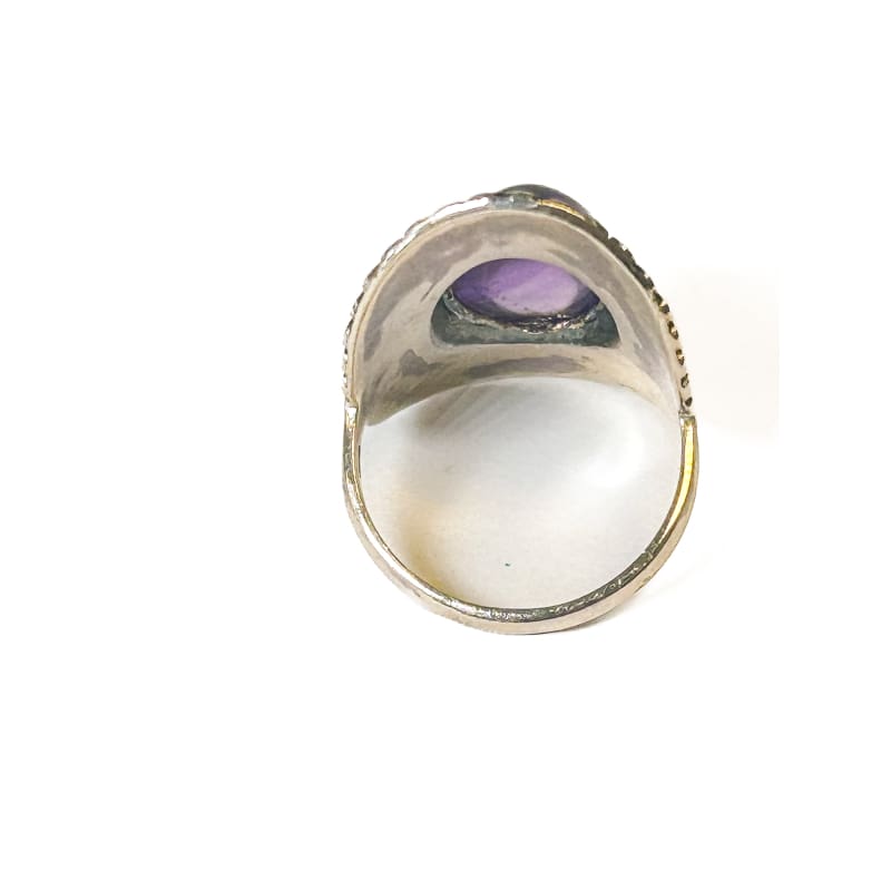 Vintage 925 Sterling Silver Amethyst Ring Size 10 - Frijja, LLC