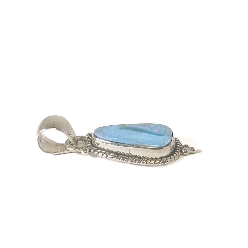 Vintage 925 Sterling Silver Australian Opal Pendant - Frijja, LLC