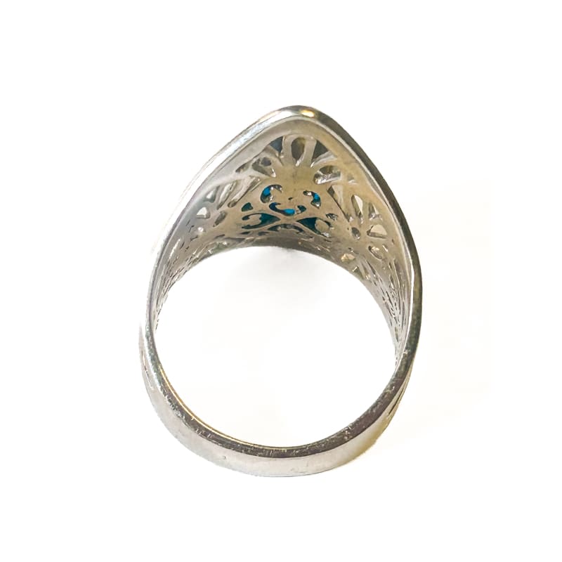 Vintage 925 Sterling Silver Blue topaz Ring Size 8 - Frijja, LLC