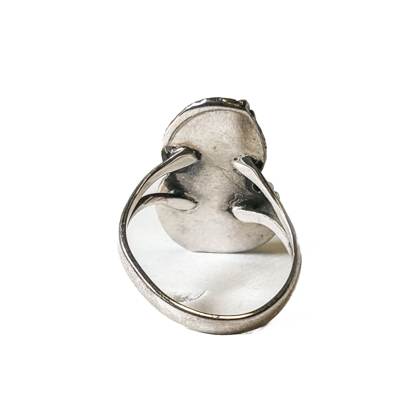 Vintage 925 Sterling Silver Charoite and Copper Turquoise Ring - Size 9 - Frijja, LLC