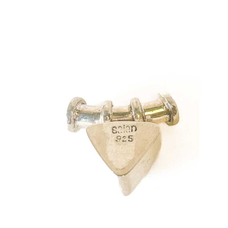 Vintage 925 Sterling Silver Chrysoprase Pendant - Frijja, LLC