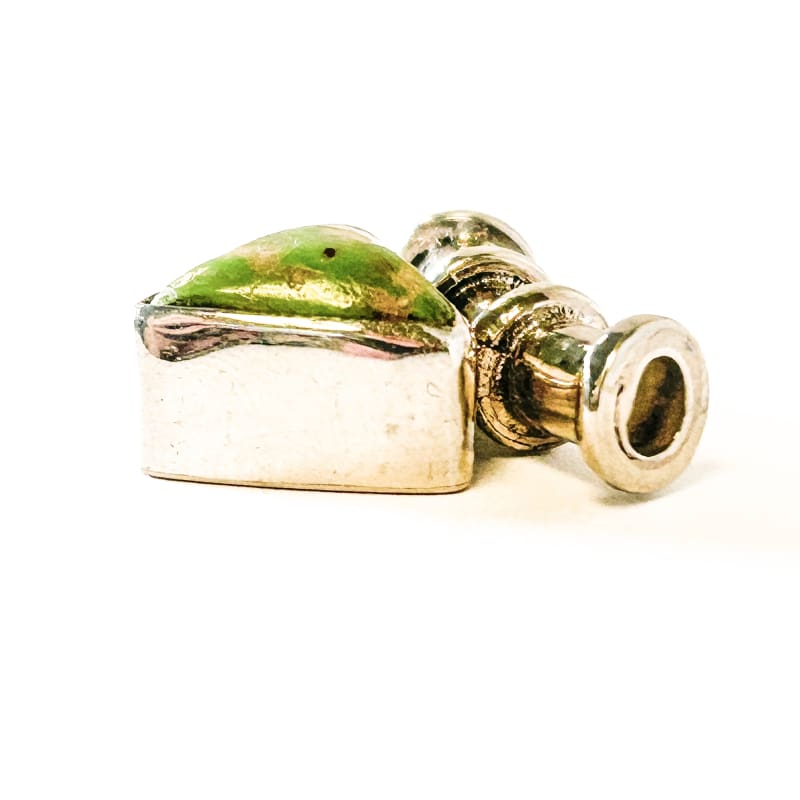 Vintage 925 Sterling Silver Chrysoprase Pendant - Frijja, LLC