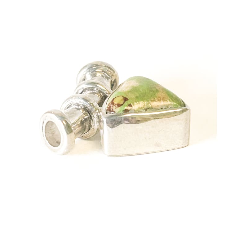Vintage 925 Sterling Silver Chrysoprase Pendant - Frijja, LLC