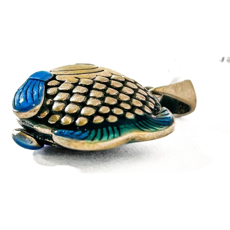 Vintage 925 Sterling Silver Fish Pendant - Frijja, LLC