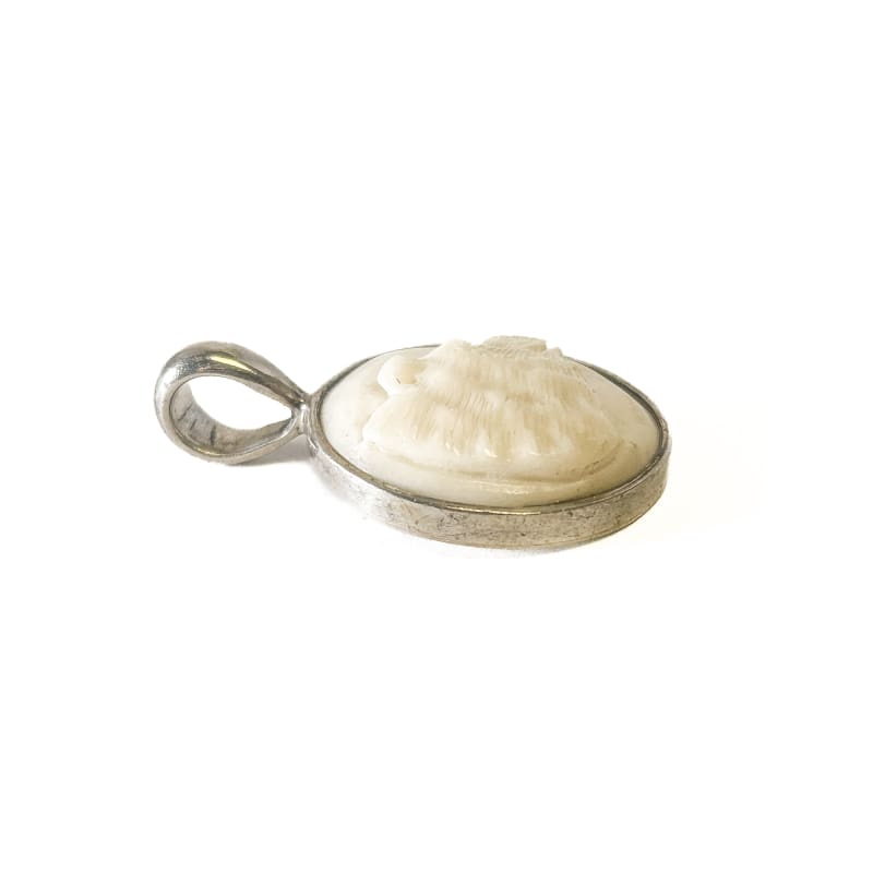 Vintage 925 Sterling Silver Ivory Bear Pendant - Frijja, LLC