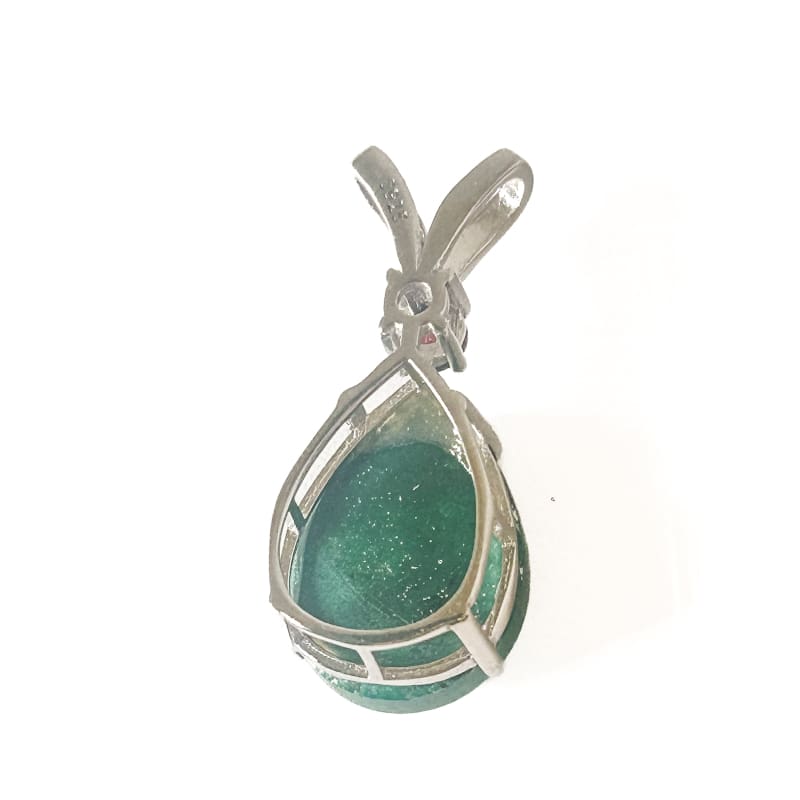 Vintage 925 Sterling Silver Jade Pendant - Frijja, LLC