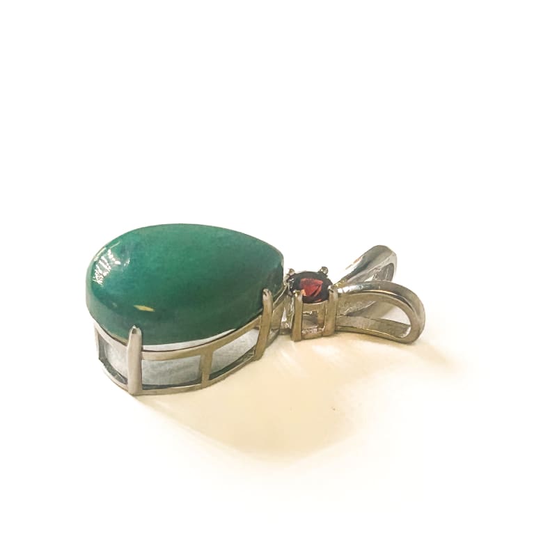 Vintage 925 Sterling Silver Jade Pendant - Frijja, LLC