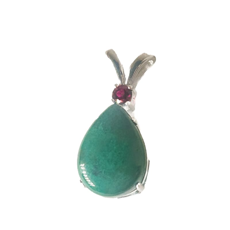 Vintage 925 Sterling Silver Jade Pendant - Frijja, LLC
