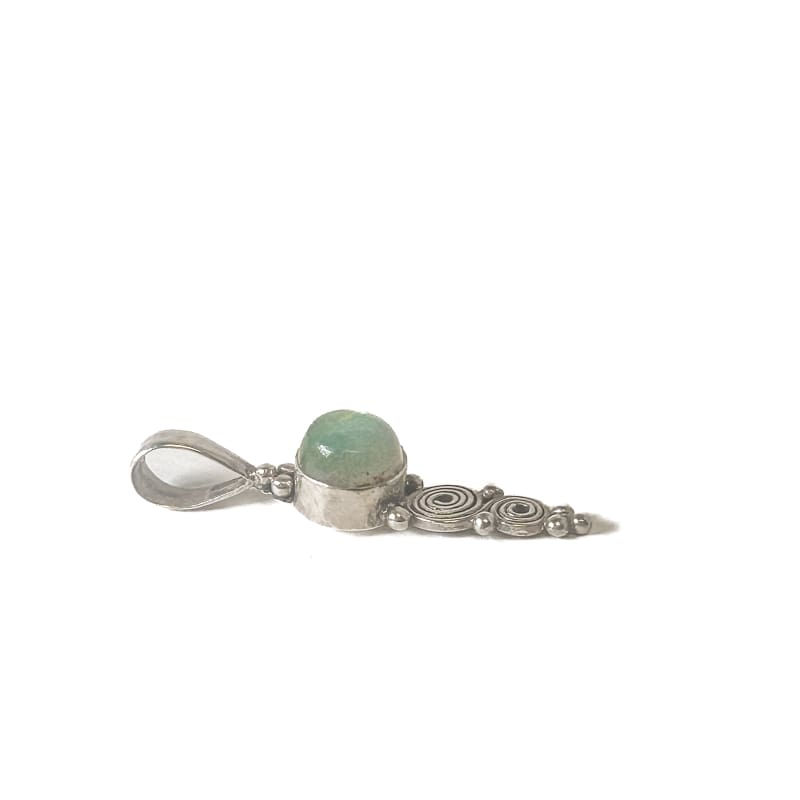 Vintage 925 Sterling Silver Labradorite Pendant - Frijja, LLC