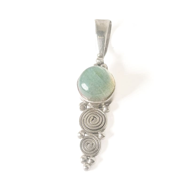Vintage 925 Sterling Silver Labradorite Pendant - Frijja, LLC