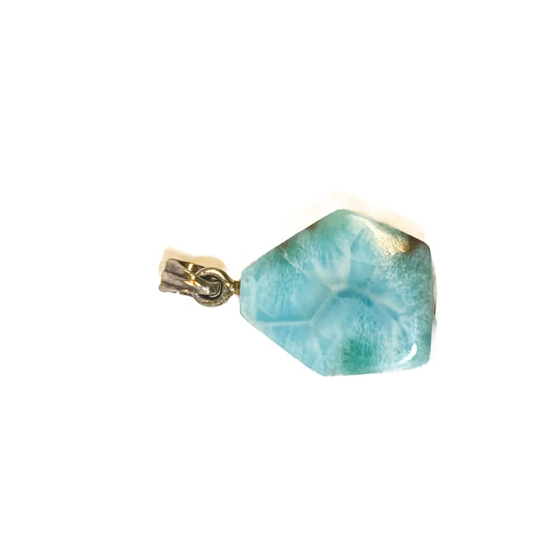 Vintage 925 Sterling Silver Natural Larimar Pendant - Frijja, LLC