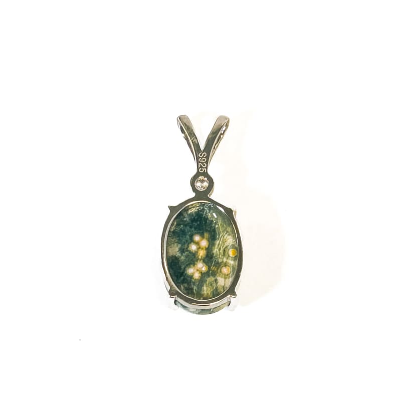 Vintage 925 Sterling Silver Ocean Jasper pendant - Frijja, LLC