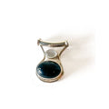 Vintage 925 Sterling Silver Onyx and Clear Quartz Pendant - Frijja, LLC