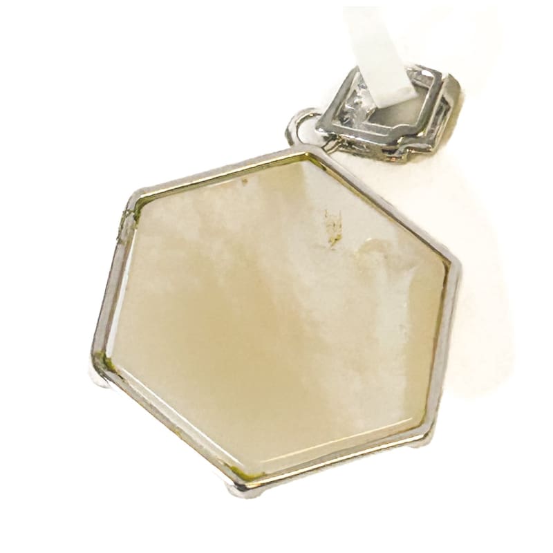 Vintage 925 Sterling Silver Opal Hexagon Pendant - Frijja, LLC