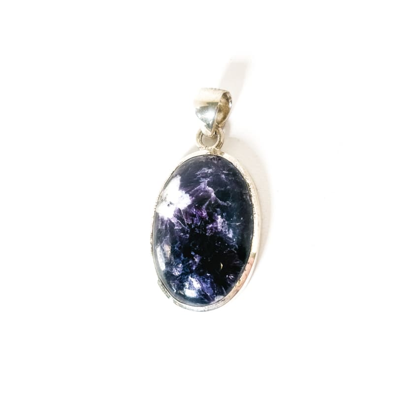 Vintage 925 Sterling Silver Oval Jasper Pendant - Frijja, LLC