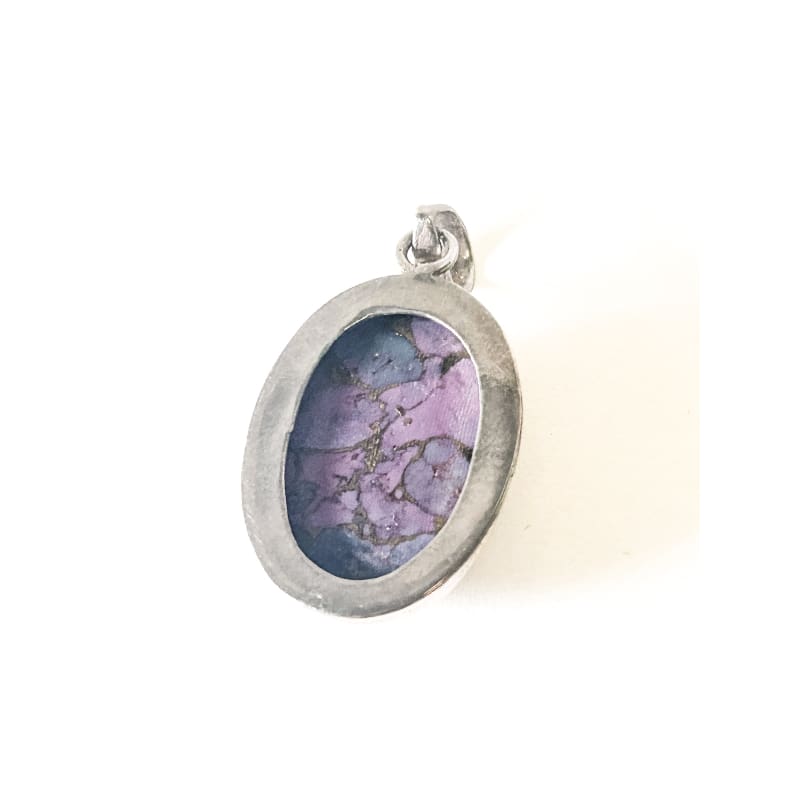 Vintage 925 Sterling silver Purple Copper Turquoise Pendant - Frijja, LLC