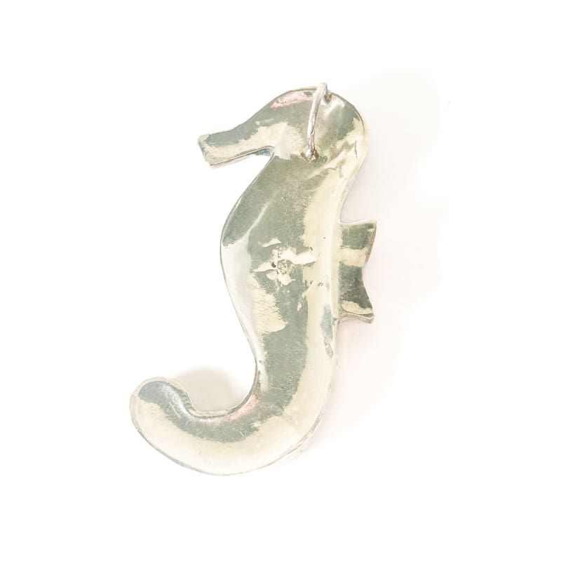 Vintage 925 Sterling Silver Red Seahorse Pendant - Frijja, LLC