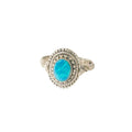 Vintage 925 Sterling Silver Round Turquoise Ring - Size 8 - Frijja, LLC