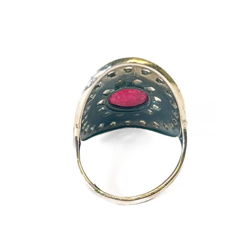 Vintage 925 Sterling Silver Ruby Ring Size 7 - Frijja, LLC