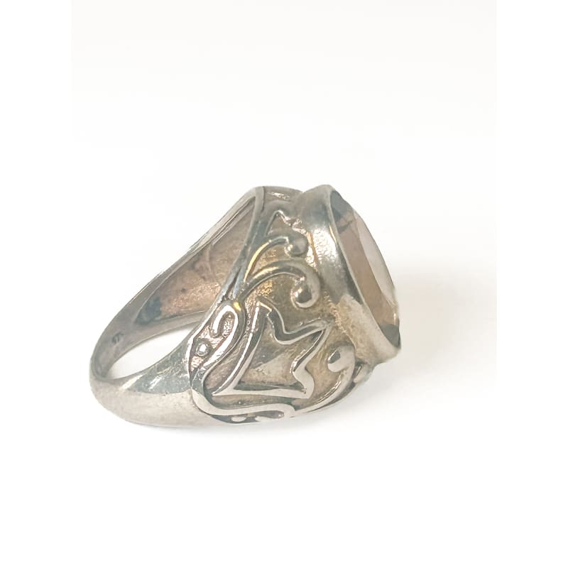Vintage 925 Sterling Silver Smoky Quartz Ring - Size 7 - Frijja, LLC