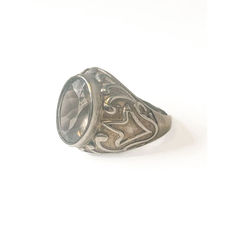 Vintage 925 Sterling Silver Smoky Quartz Ring - Size 7 - Frijja, LLC