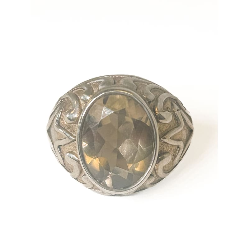 Vintage 925 Sterling Silver Smoky Quartz Ring - Size 7 - Frijja, LLC