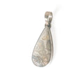 Vintage 925 Sterling Silver Teardrop Lace Agate Pendant - Frijja, LLC