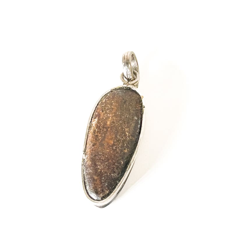 Vintage 925 Sterling Silver Teardrop Pietersite Pendant - Frijja, LLC