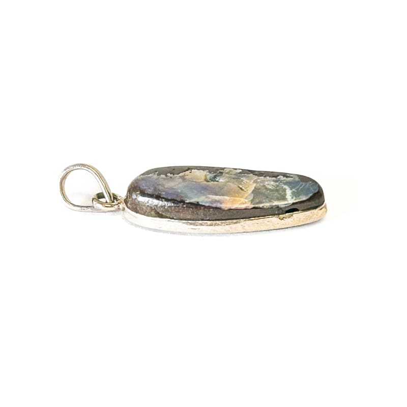 Vintage 925 Sterling Silver Teardrop Pietersite Pendant - Frijja, LLC