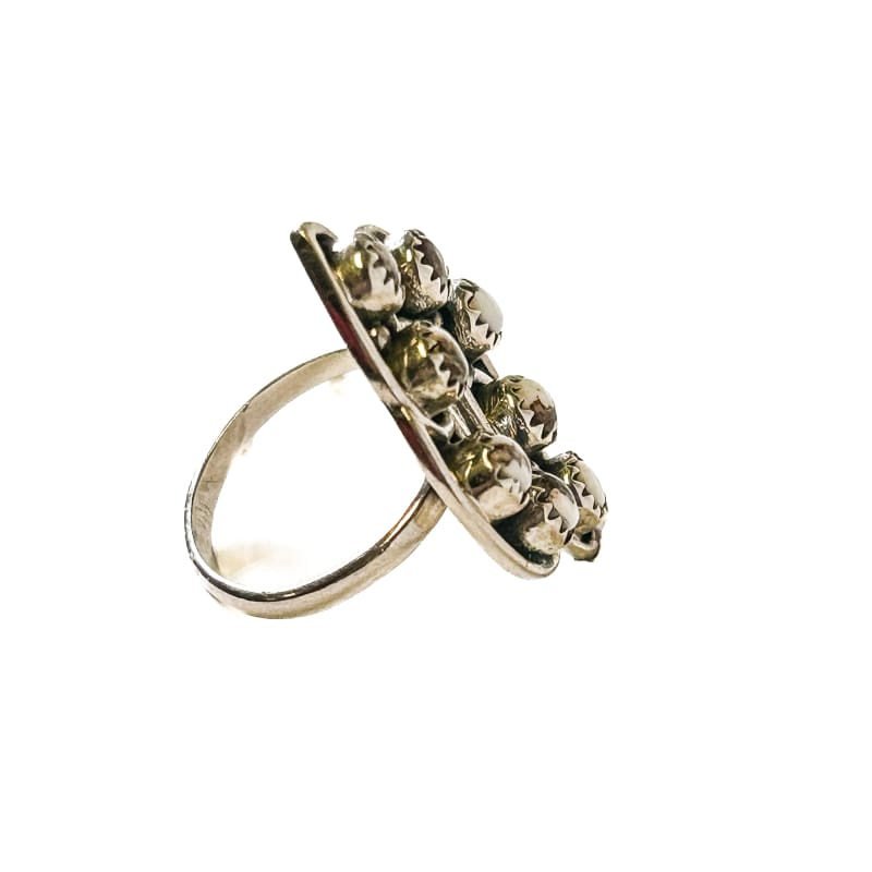 Vintage 925 Sterling Silver White Buffalo Turquoise Ring - Size 8 - Frijja, LLC