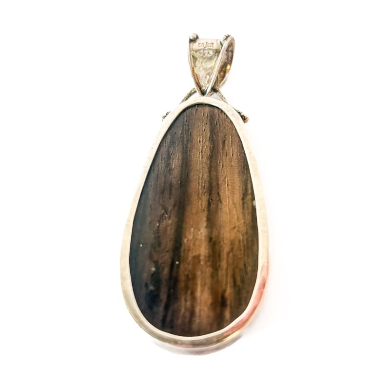 Vintage 925 Sterling Silver Wooden Libra Pendant - Frijja, LLC