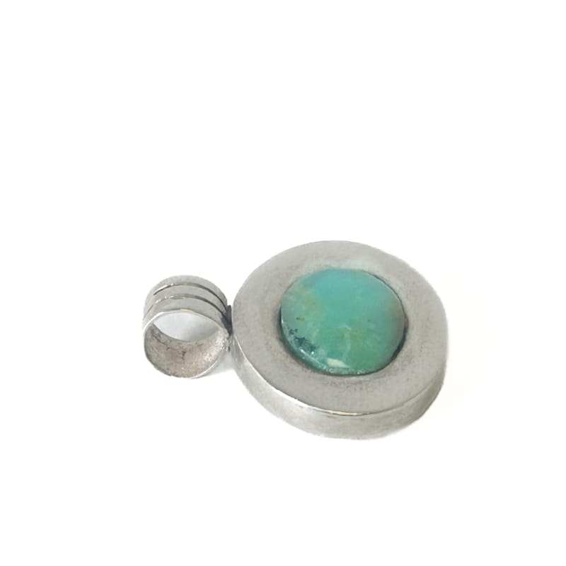 Vintage 950 Sterling Silver Chrysocolla Pendant - Frijja, LLC