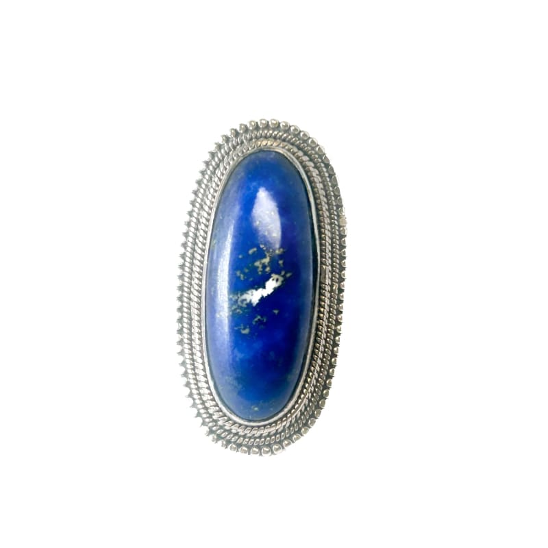 Vintage Oval Lapis Lazuli Ring Size 8 - Frijja, LLC