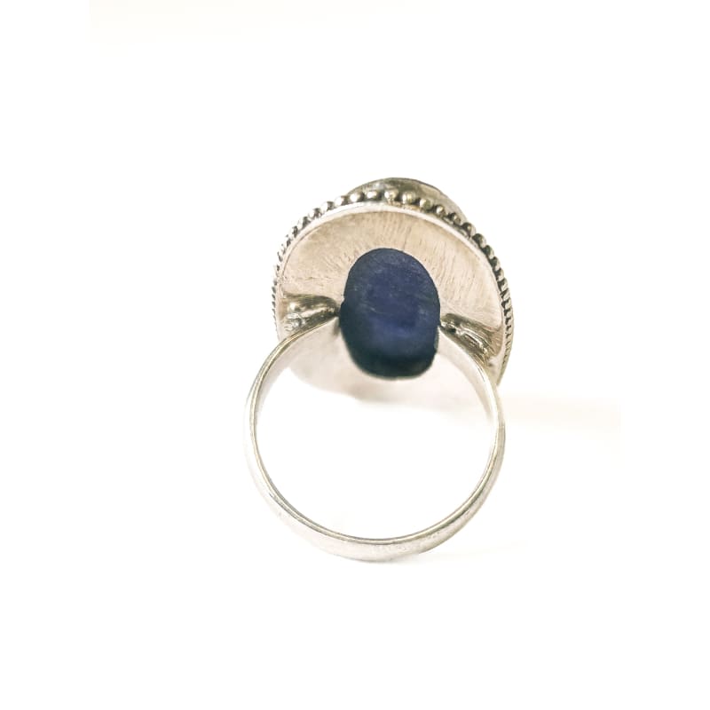 Vintage Oval Lapis Lazuli Ring Size 8 - Frijja, LLC