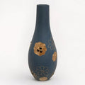 Wood Vase Flower Mango Wood Carving Handmade Thailand Home Decor - 4.5" x 12" - Frijja, LLC