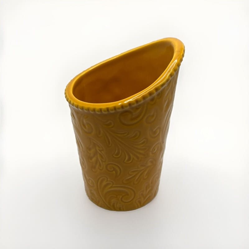Yellow Leaf W.M.G. Asymmetric Vase - Frijja, LLC