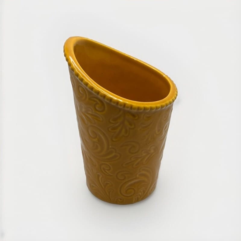 Yellow Leaf W.M.G. Asymmetric Vase - Frijja, LLC