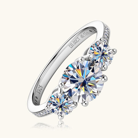 Moissanite Diamond 3 Ct - 925 Sterling Silver Ring