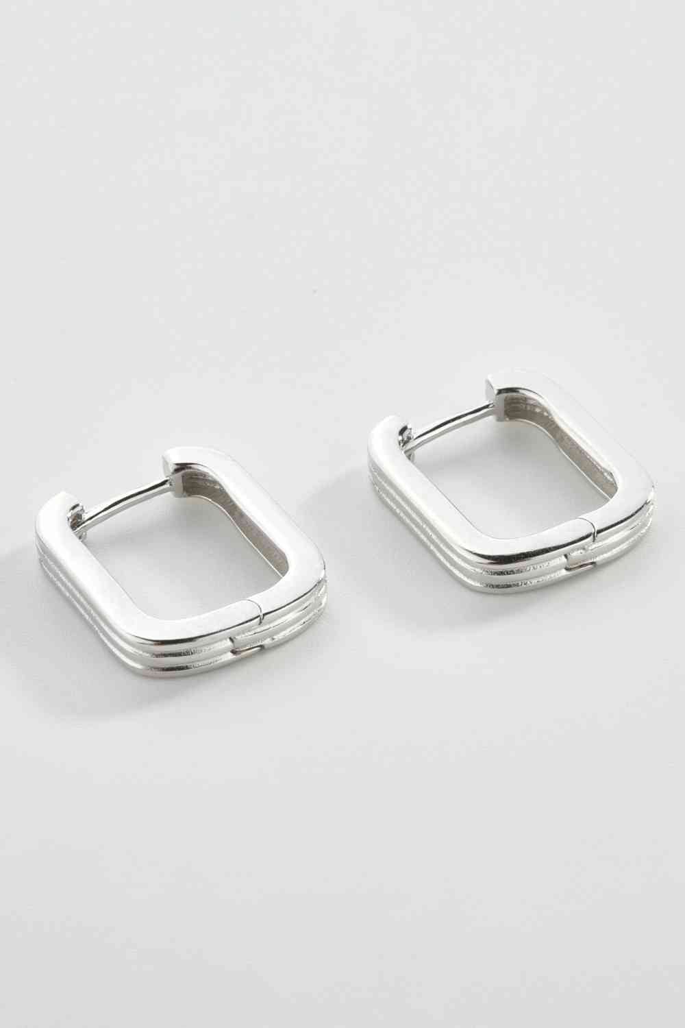 925 Sterling Silver Geometric Earrings