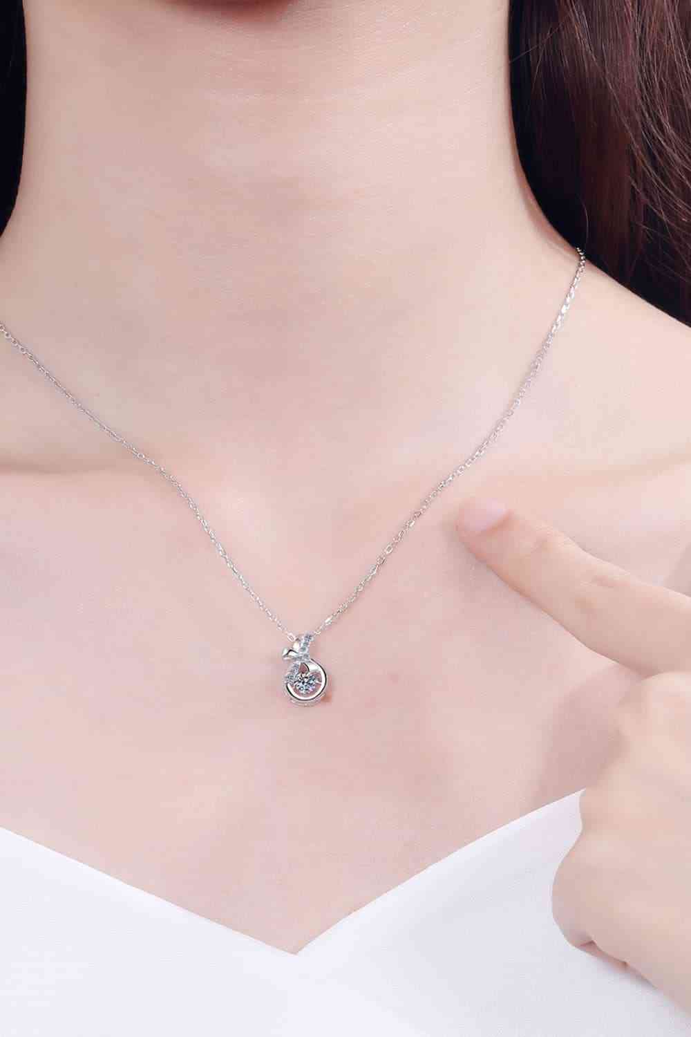 Moissanite 1 Ct 925 Sterling Silver Necklace